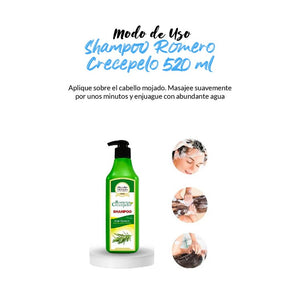 SHAMPOO ROMERO CRECEPELO 520ML|ENVIO GRATIS