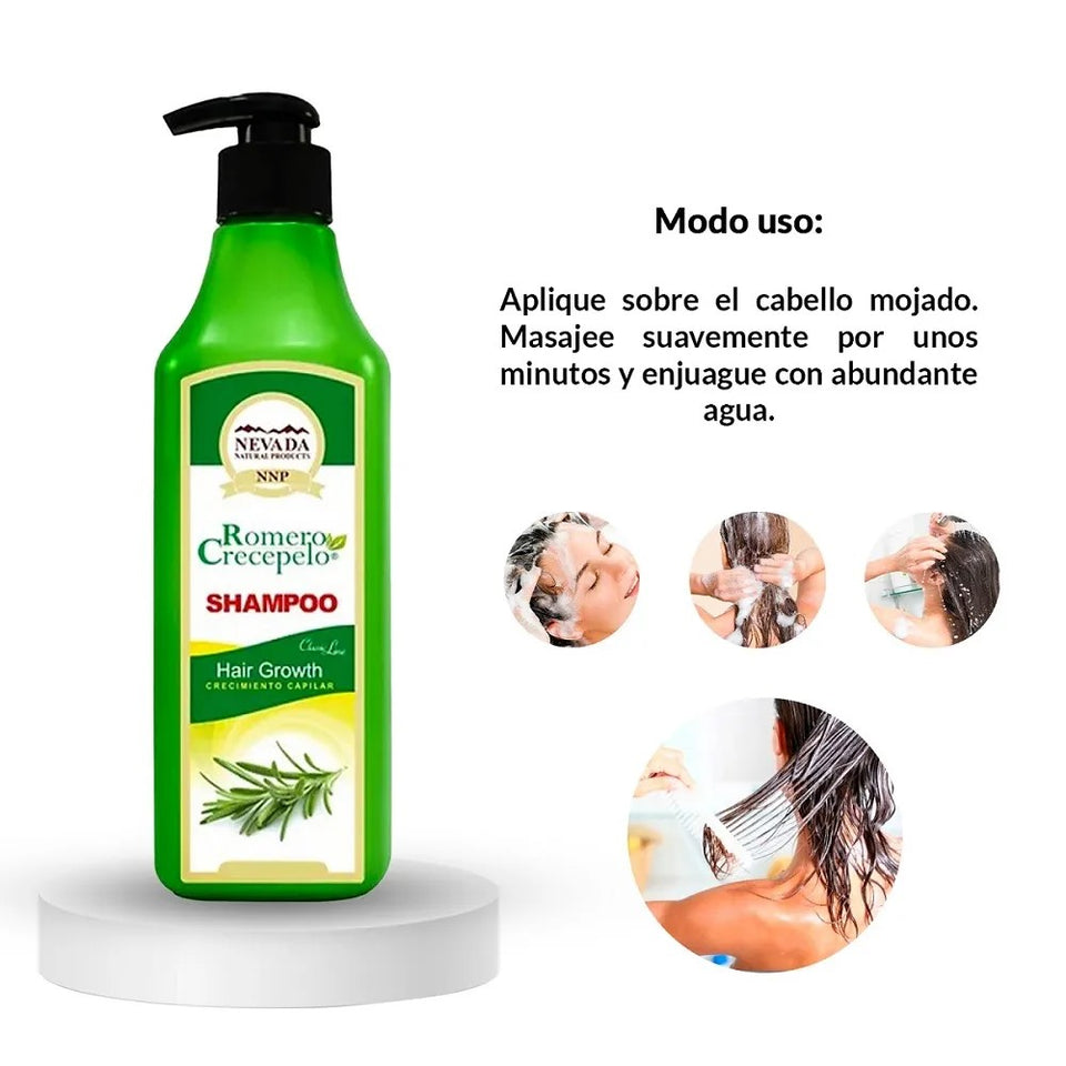 SHAMPOO ROMERO CRECEPELO 520ML|ENVIO GRATIS